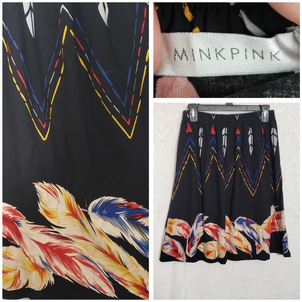 Mink Pink Southwestern Design Skirt